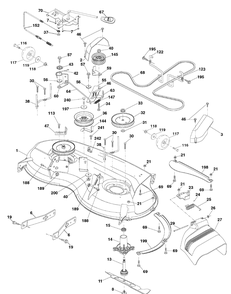Mower Deck (7800736deck) Diagram and Parts List for 7800736-96042010200 2011 Briggs and Stratton Lawn Tractor